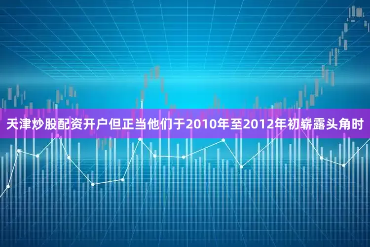 天津炒股配资开户但正当他们于2010年至2012年初崭露头角时